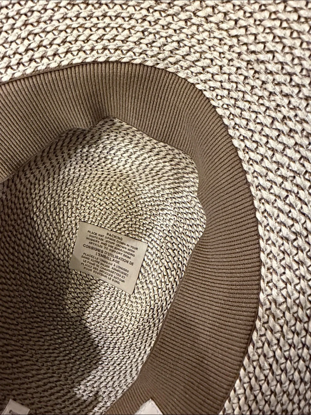 Eric Javits UPF + 50 Woven Wide-Brim Sun Hat — Taupe - Picture 9 of 10